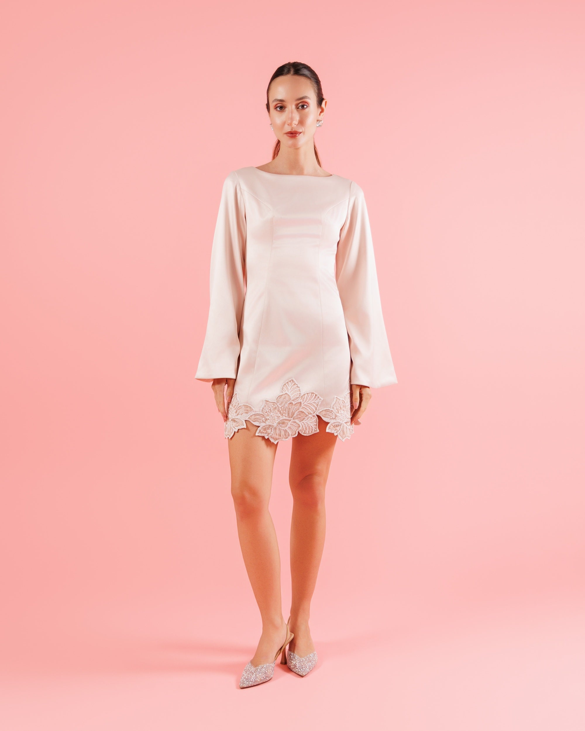 Bloomlit Petal Mini Dress