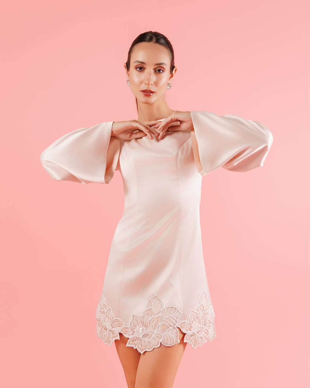 Bloomlit Petal Mini Dress