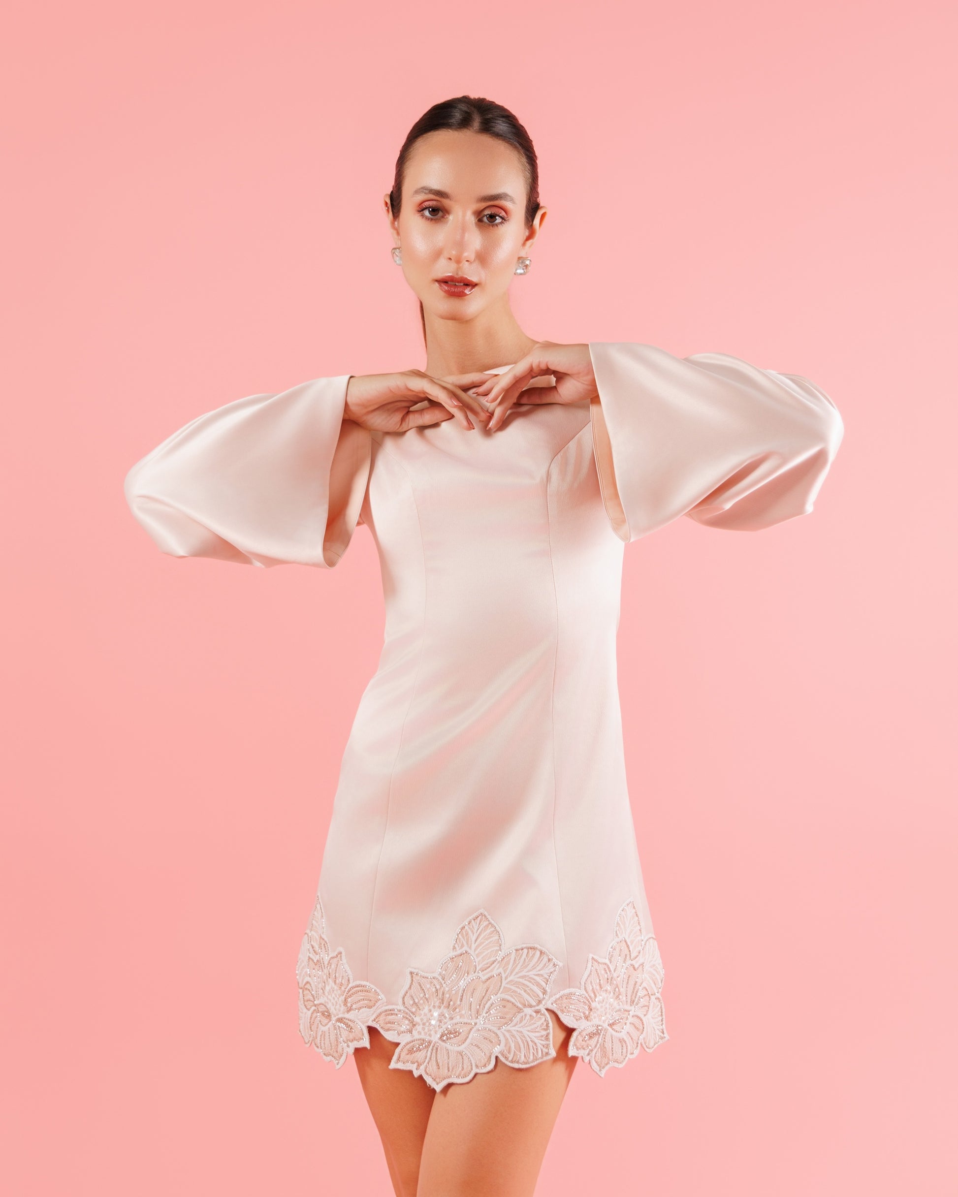 Bloomlit Petal Mini Dress