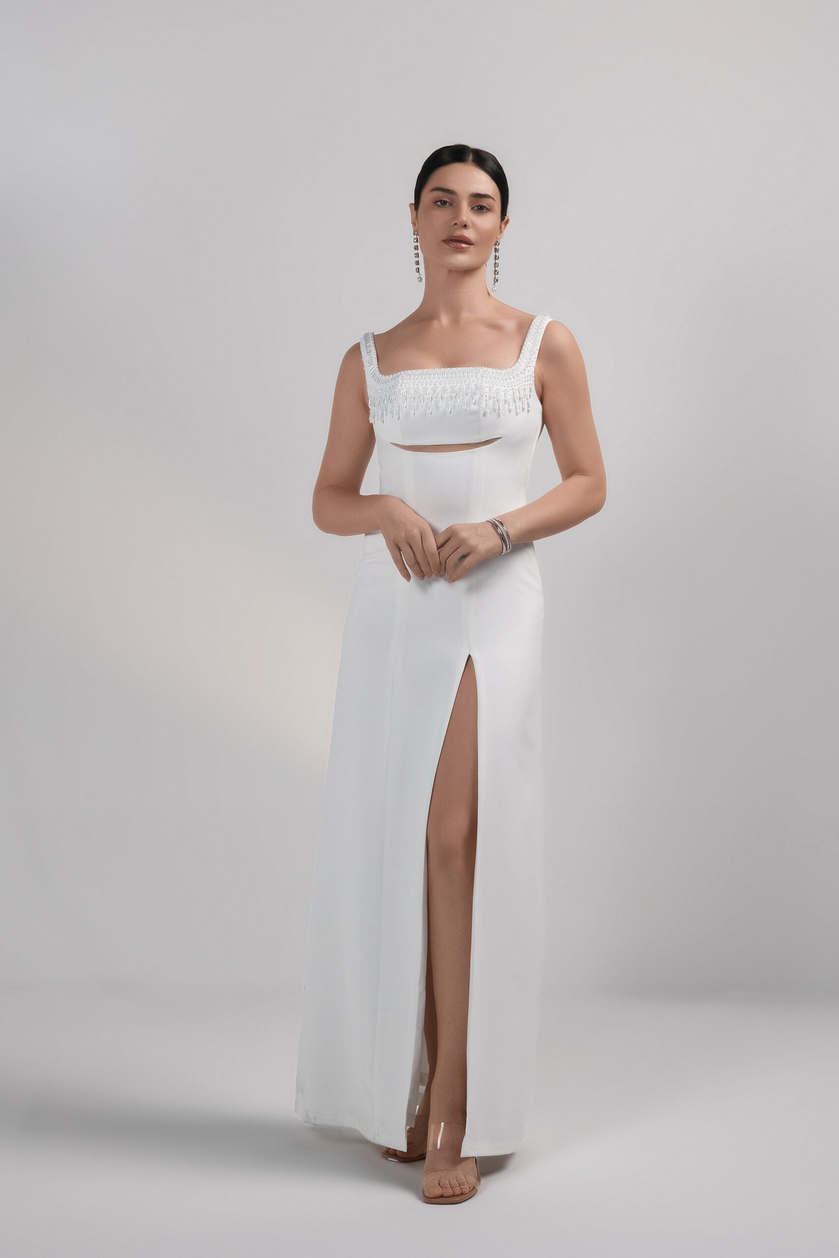 Ivory Slit Dress