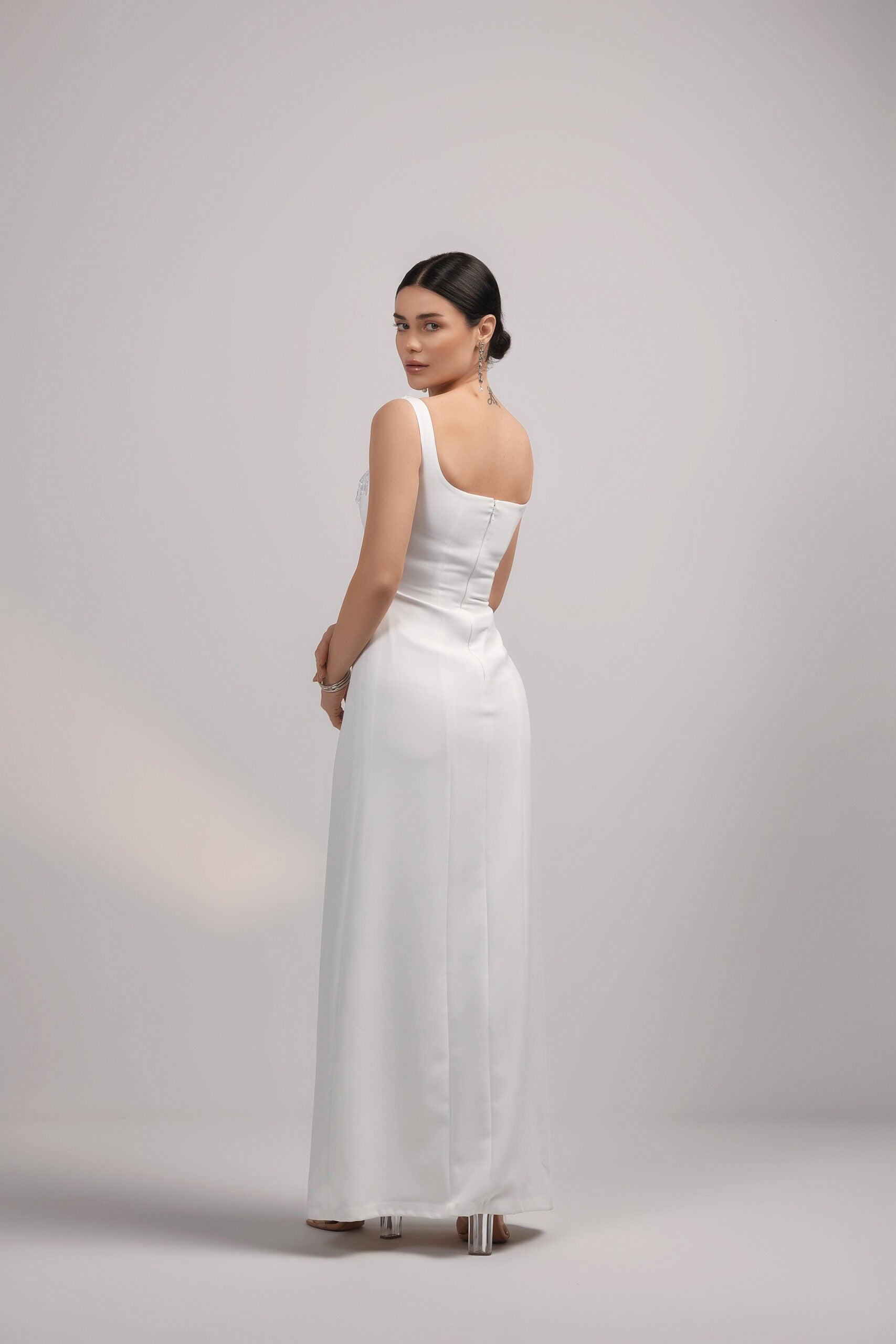 Ivory Slit Dress