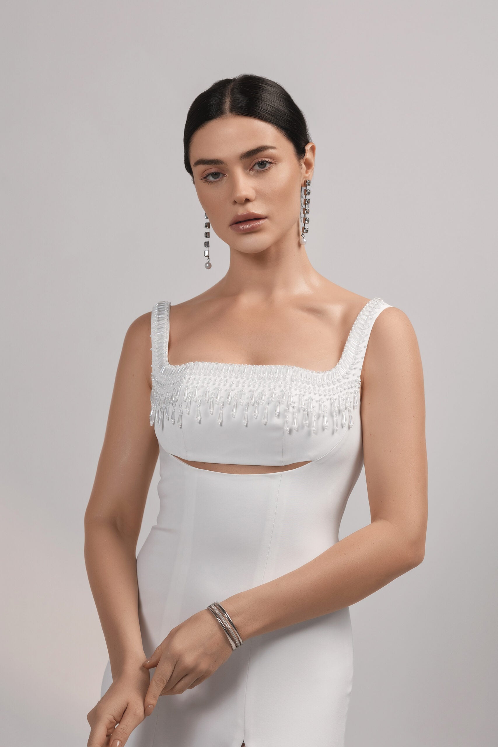 Ivory Slit Dress