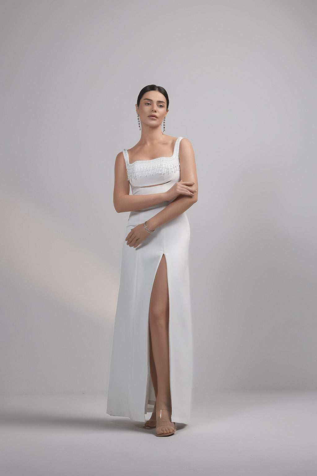 Ivory Slit Dress