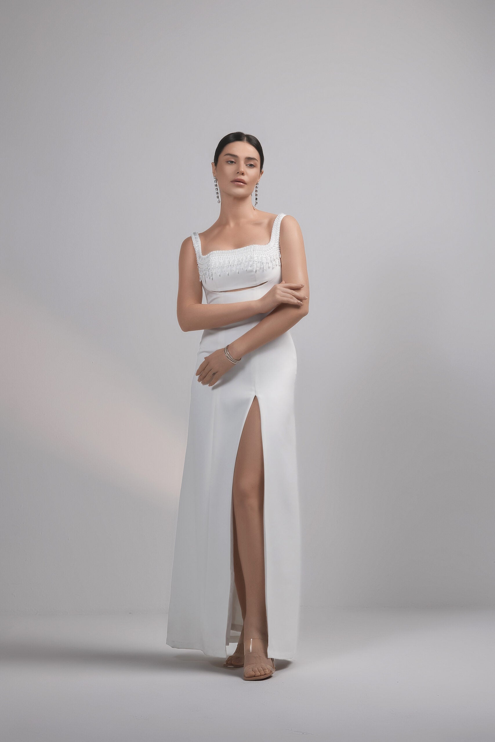 Ivory Slit Dress