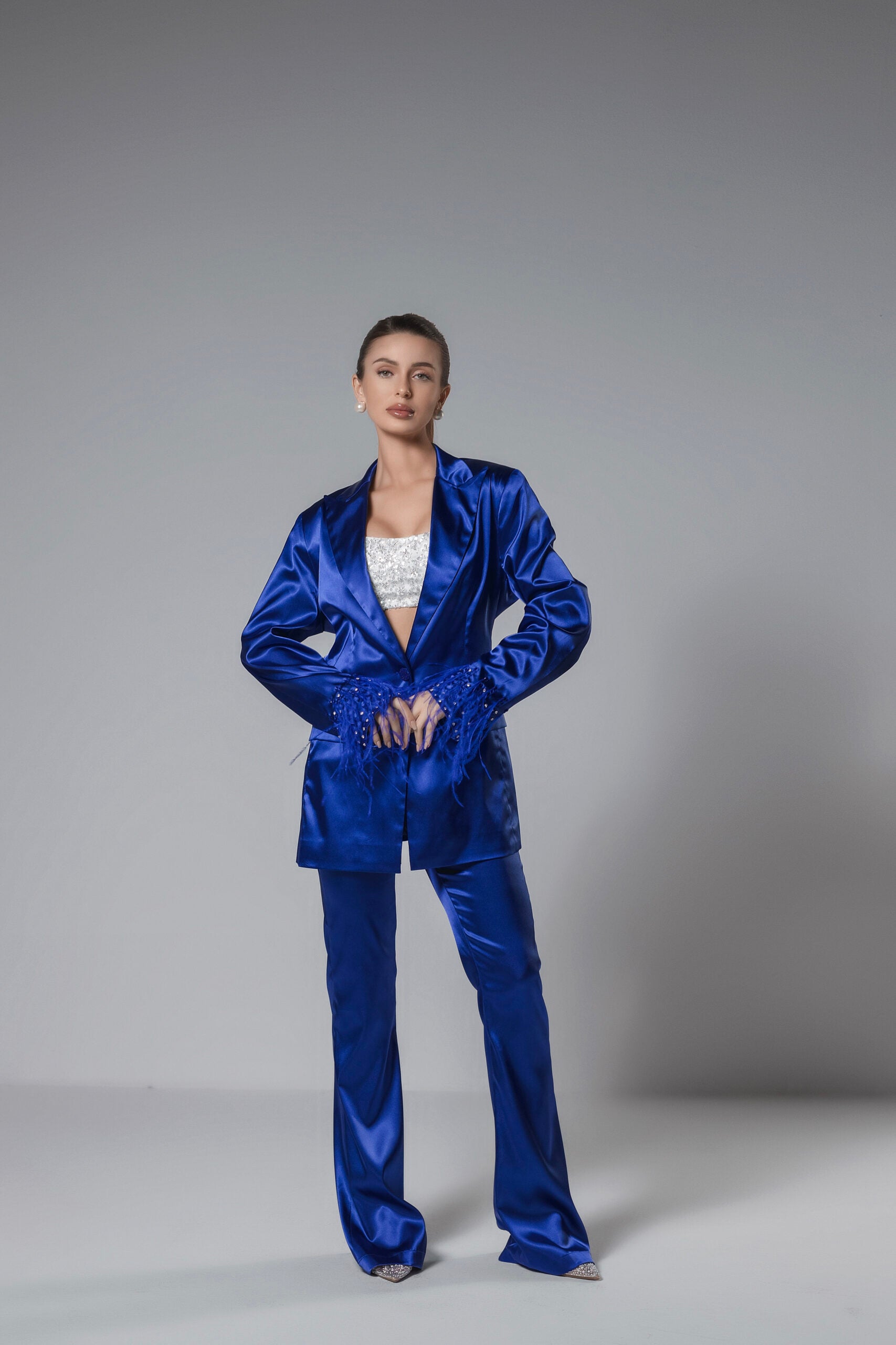 Blue Luxe Blazer Set