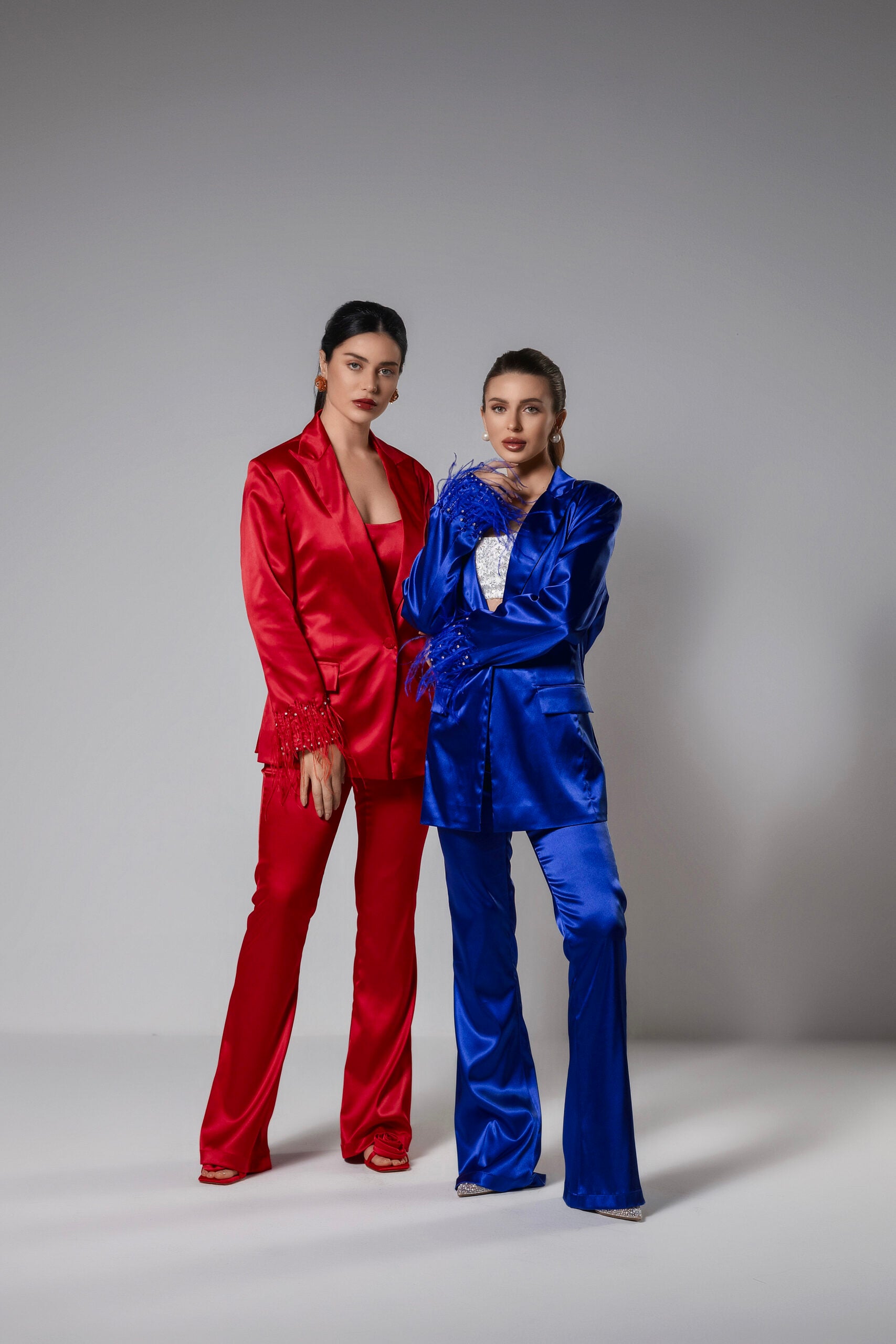 Red Luxe Blazer Set