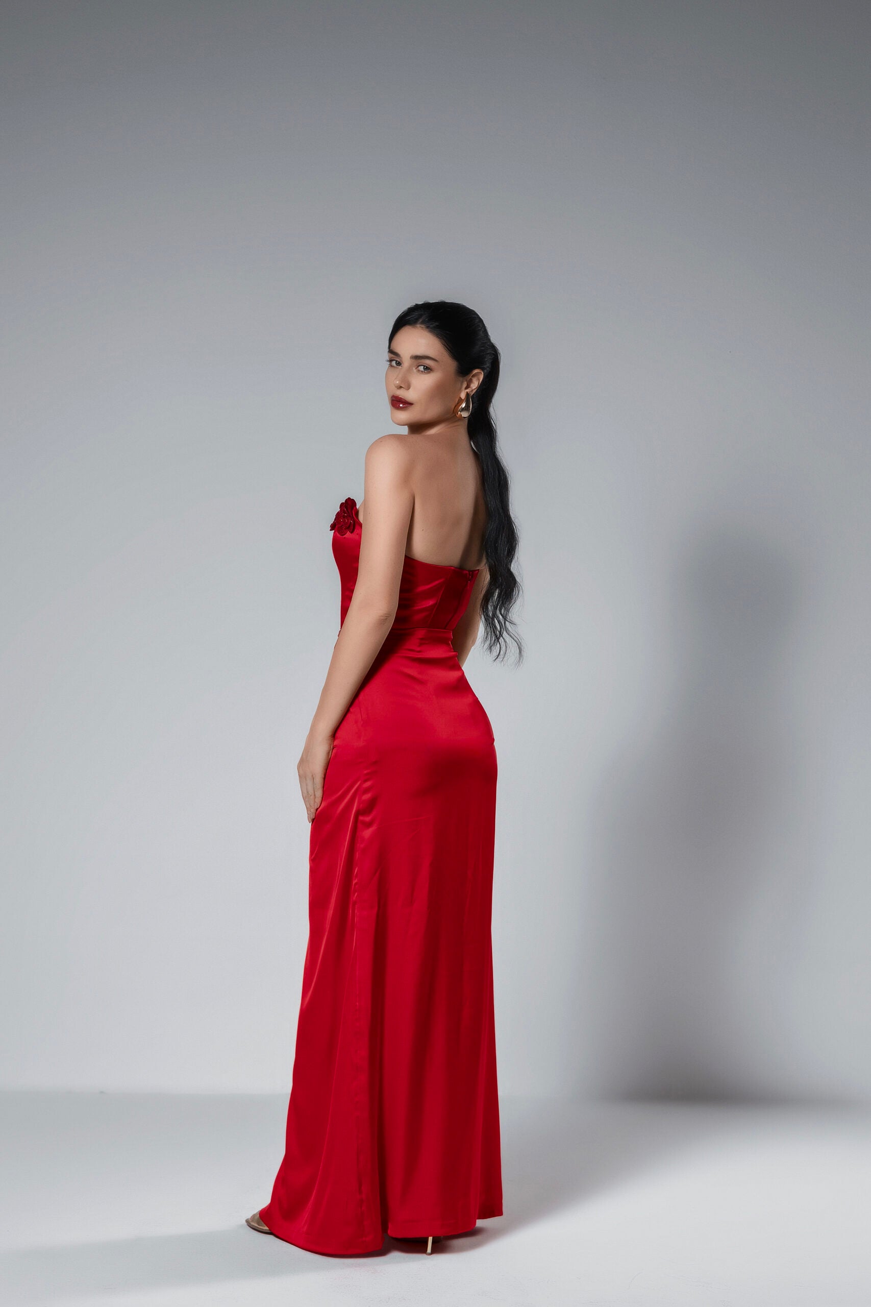 Red Fleur Corset Set